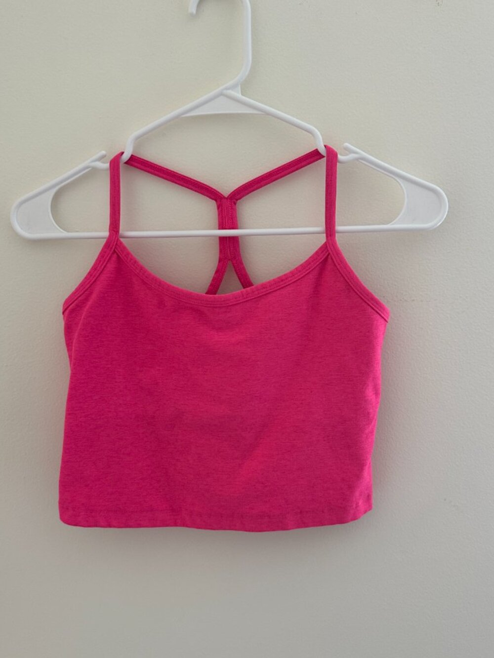 Beyond Yoga Spacedye Slim Racerback Cropped Tank Pink Size M